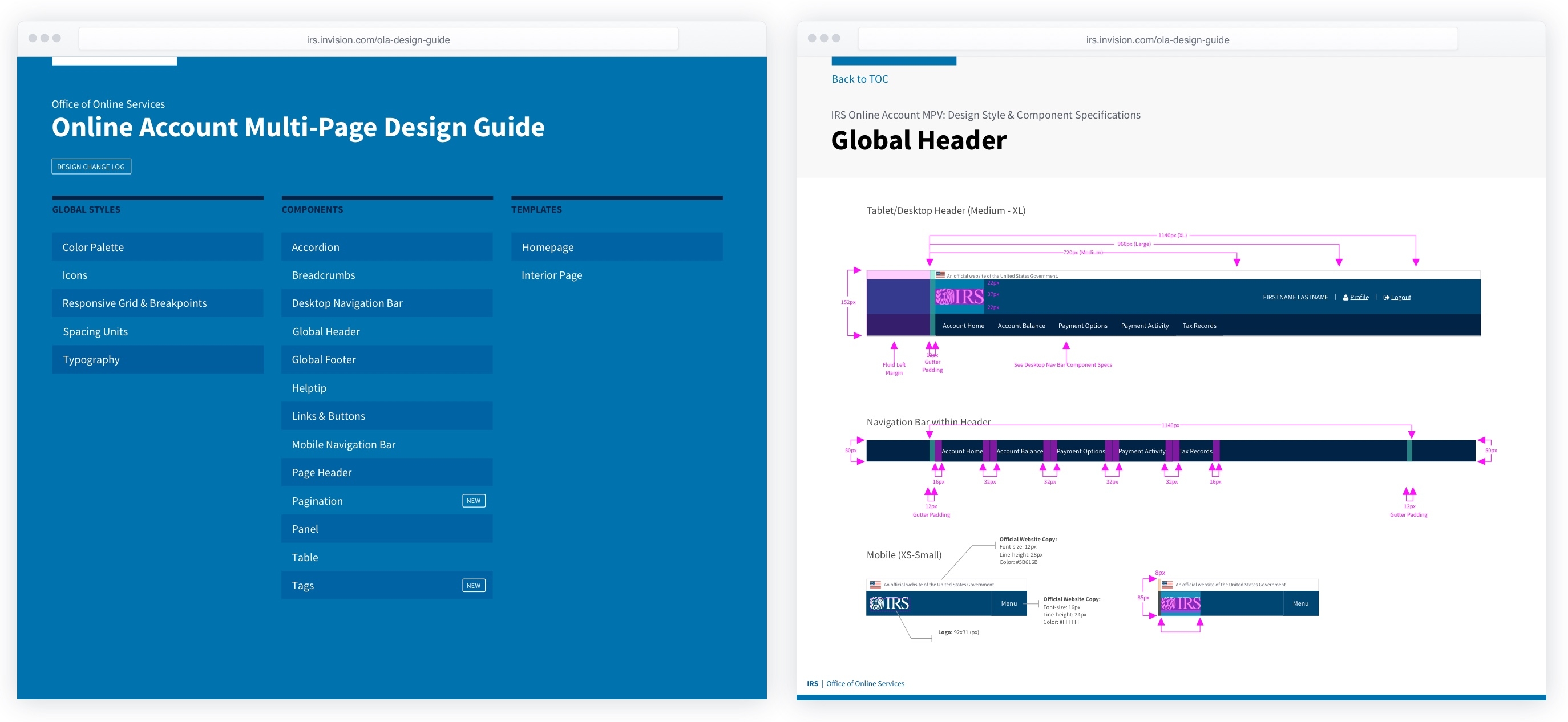 Online Account Design Guide